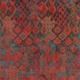 Baroda Red/Peacock — Nina Campbell tyg