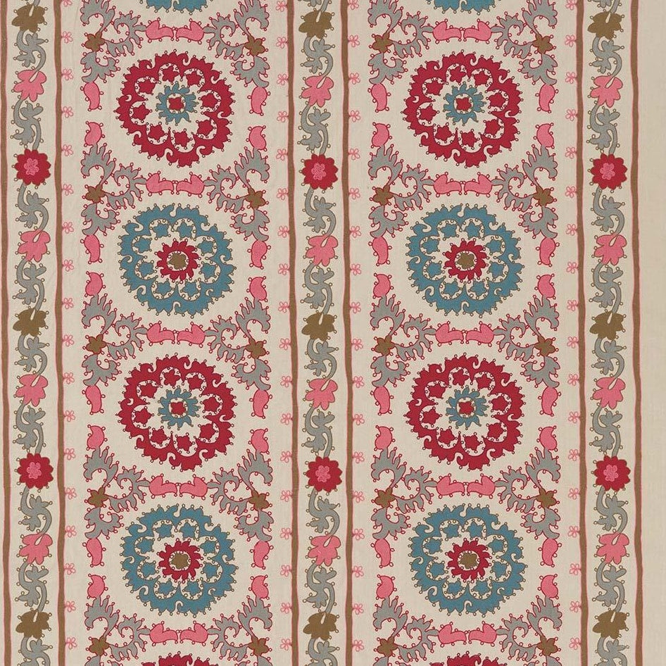 Maracanda Red/Teal — Nina Campbell tyg