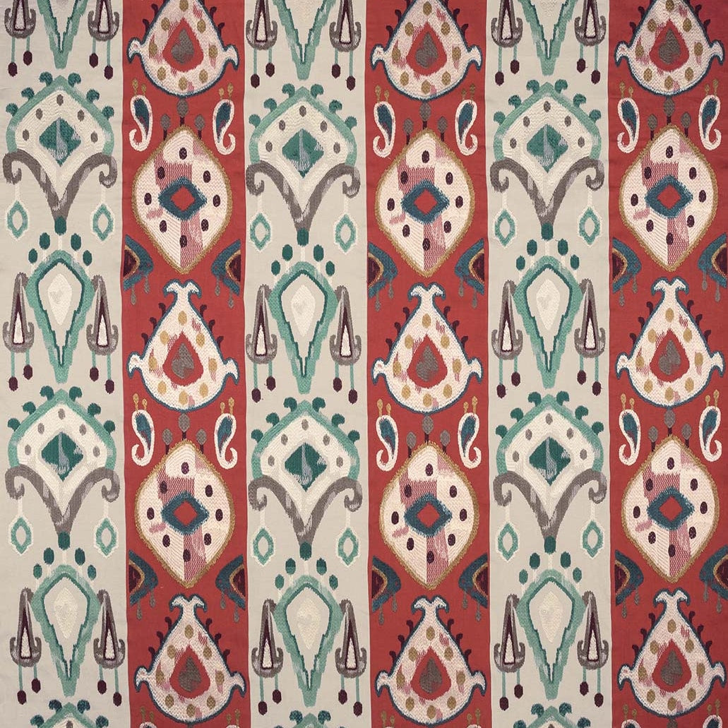 Khotan Red/Teal — Nina Campbell tyg