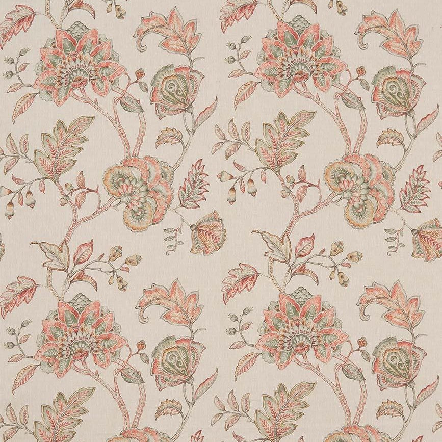 Samarra Coral/Eucalyptus — Nina Campbell tyg