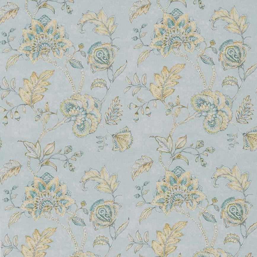 Samarra Aqua/Ochre — Nina Campbell tyg