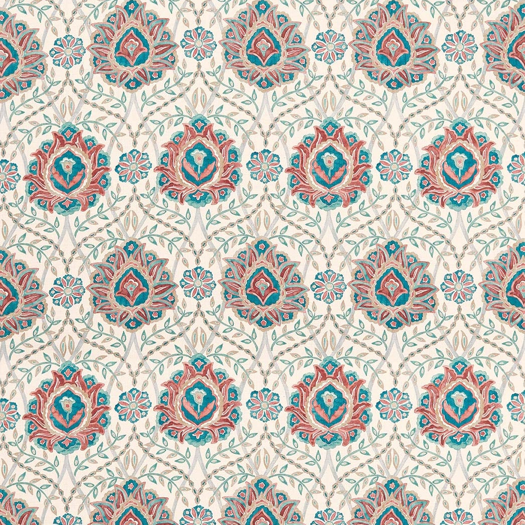 Topkapi Red/Teal — Nina Campbell tyg