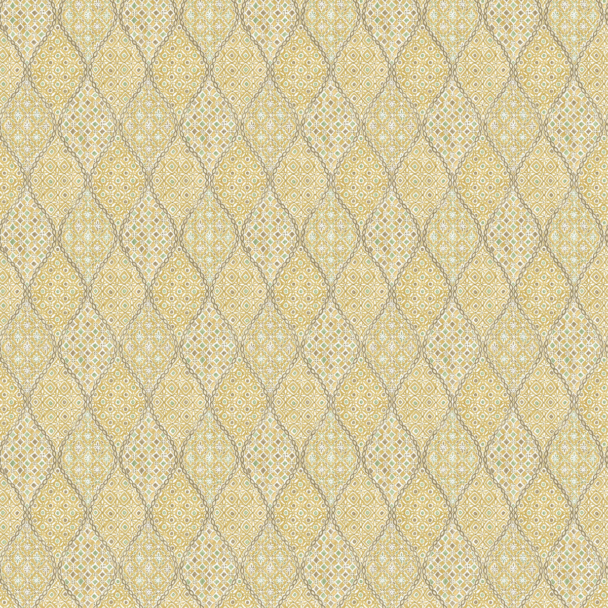 Coudreau Yellow/Ivory — Nina Campbell tyg