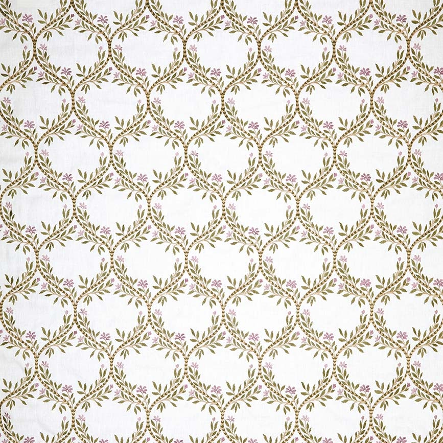 Arber Olive/Lilac — Nina Campbell tyg