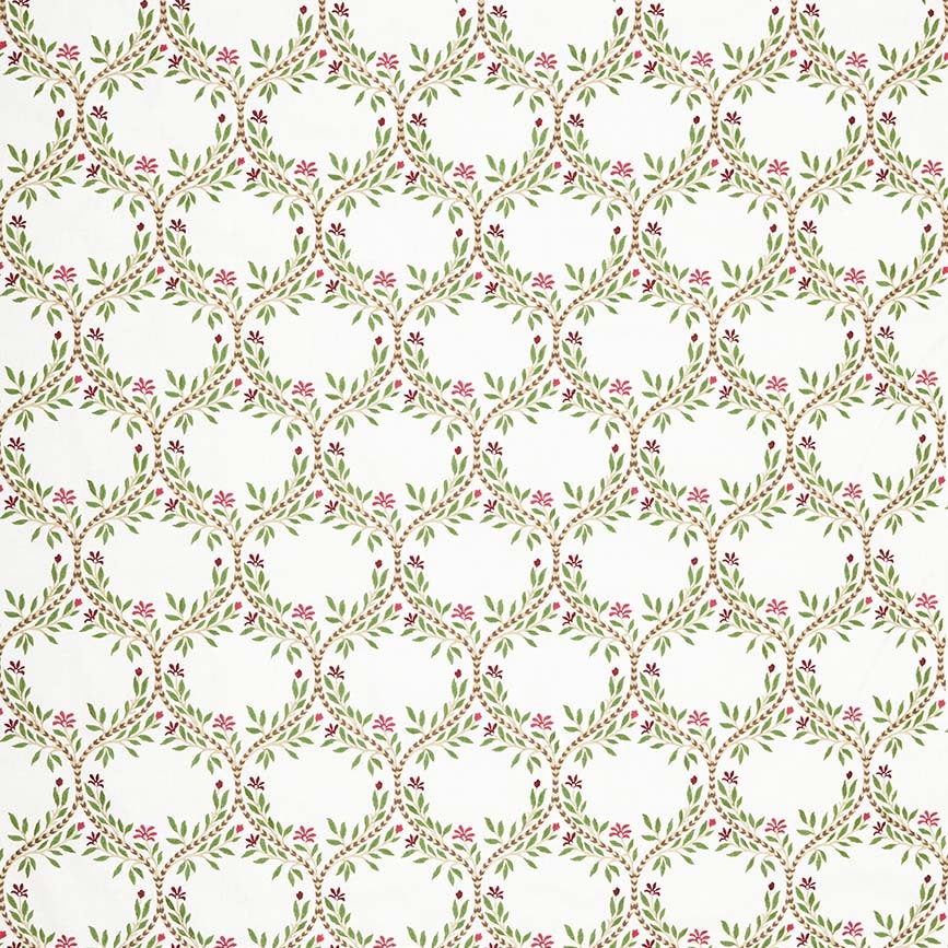 Arber Green/Rose — Nina Campbell tyg
