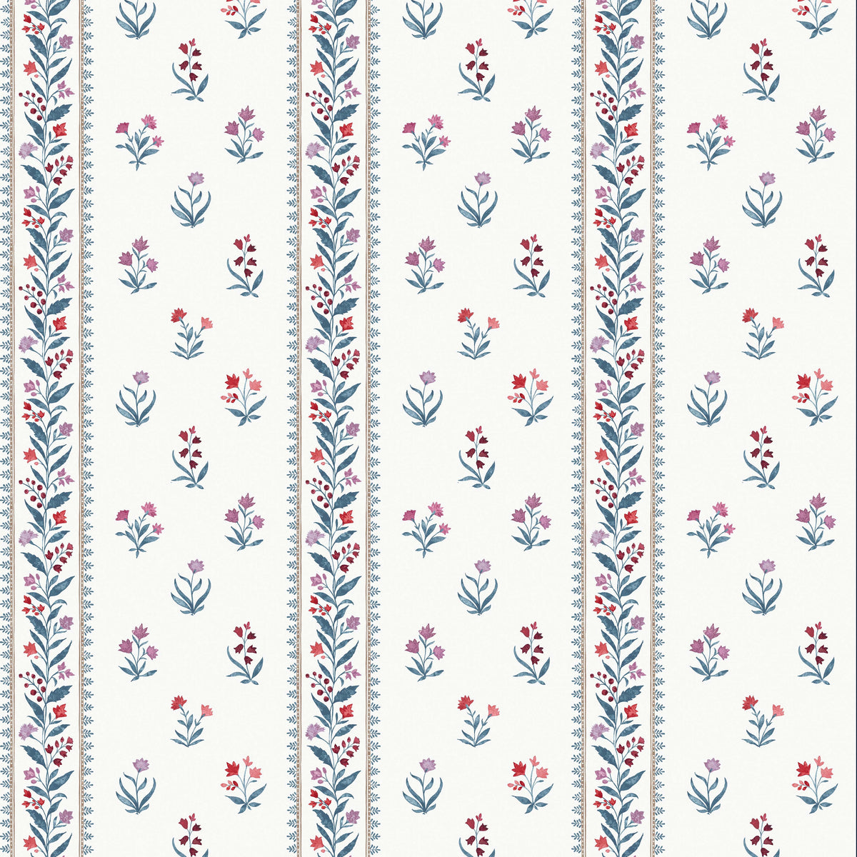 Petit Dapuri Red/Blue — Nina Campbell tyg