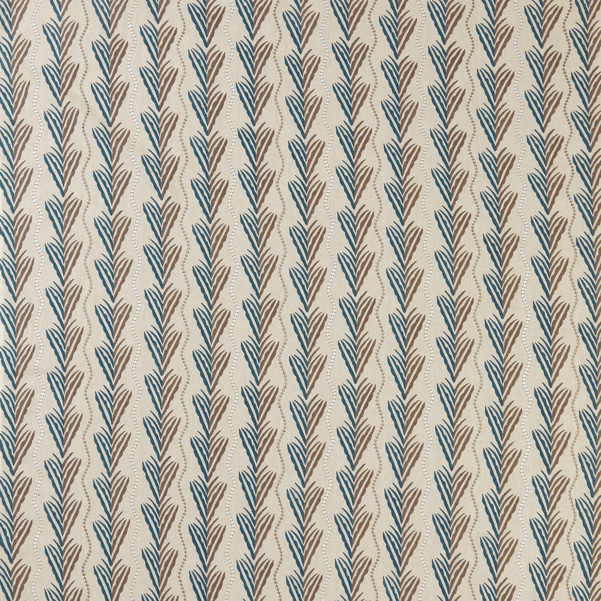 Nina Campbell Tyg Meridor Indigo Chocolate