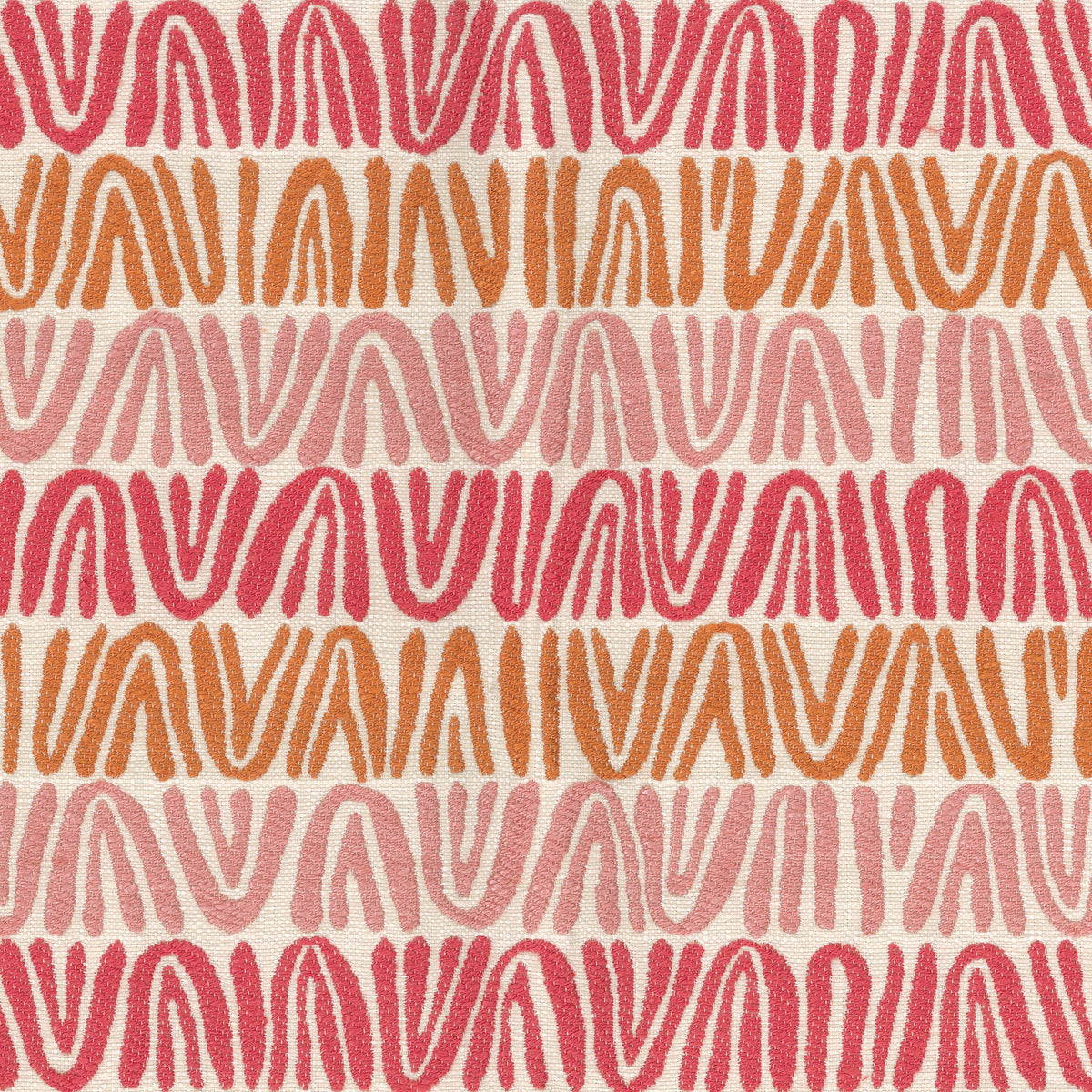 Appledore Coral/Tangerine/Pink — Nina Campbell tyg