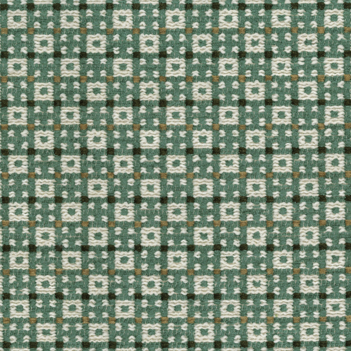 Chiddingstone Teal/Beige/Chocolate — Nina Campbell tyg