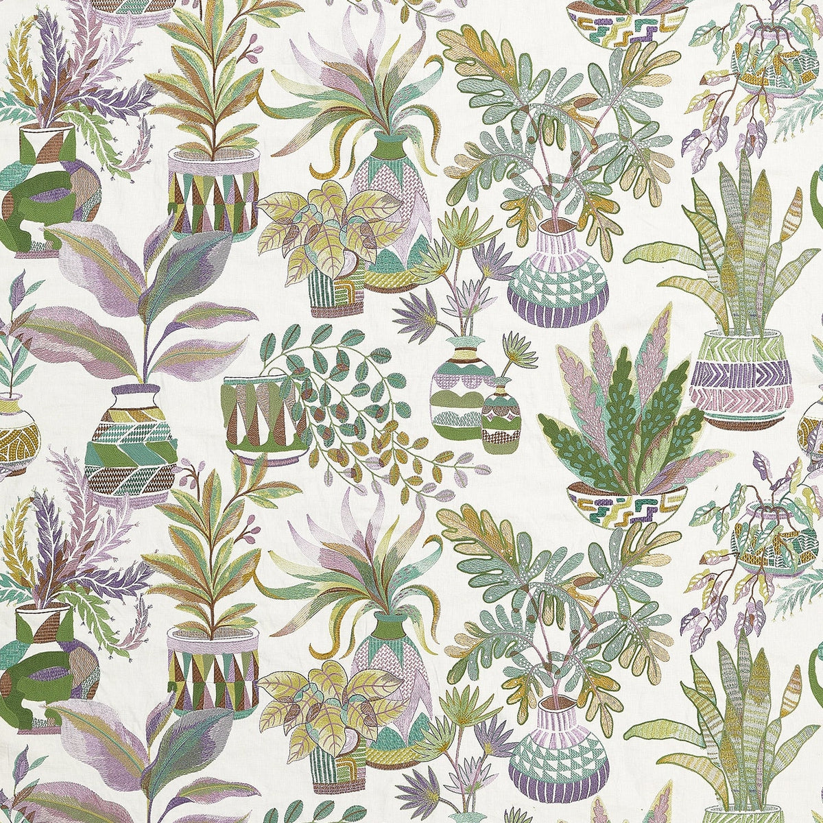 Tudeley Lavender/Jade/Lime — Nina Campbell tyg