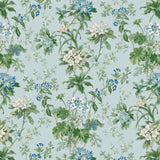 Somerhill Blue/Green/White — Nina Campbell tyg
