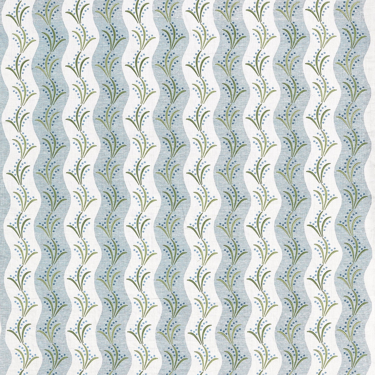 Sidney Stripe Indigo/Ivory — Nina Campbell tyg
