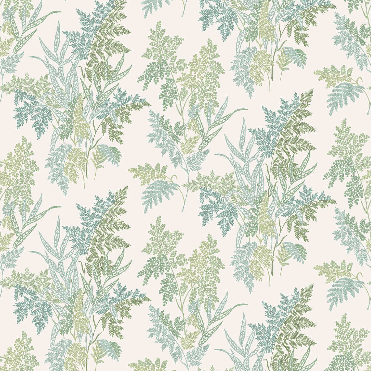 Fern Craze Aqua/Eucalyptus — Nina Campbell tyg