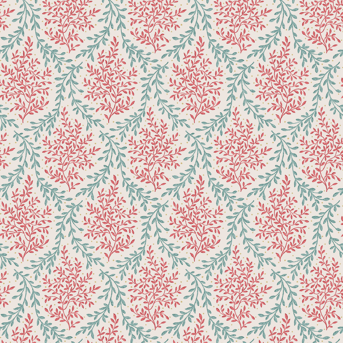 Bedgebury Red/Teal — Nina Campbell tyg