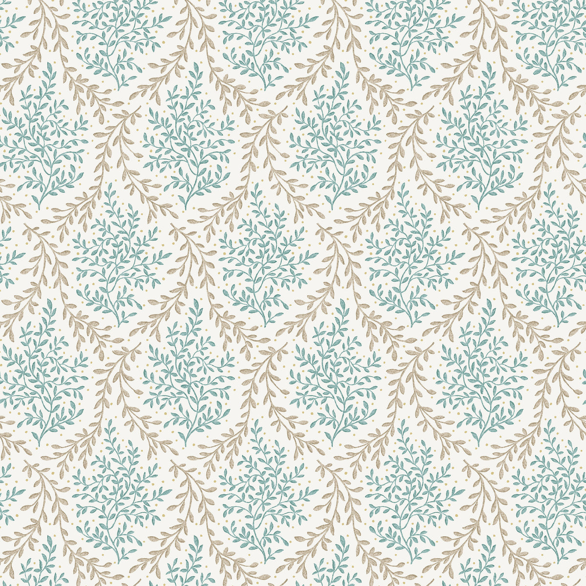 Bedgebury Aqua/Beige — Nina Campbell tyg