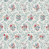 Hollingbourne Teal/Red/Amethyst — Nina Campbell tyg