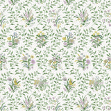 Hollingbourne Green/Lilac/Yellow — Nina Campbell tyg