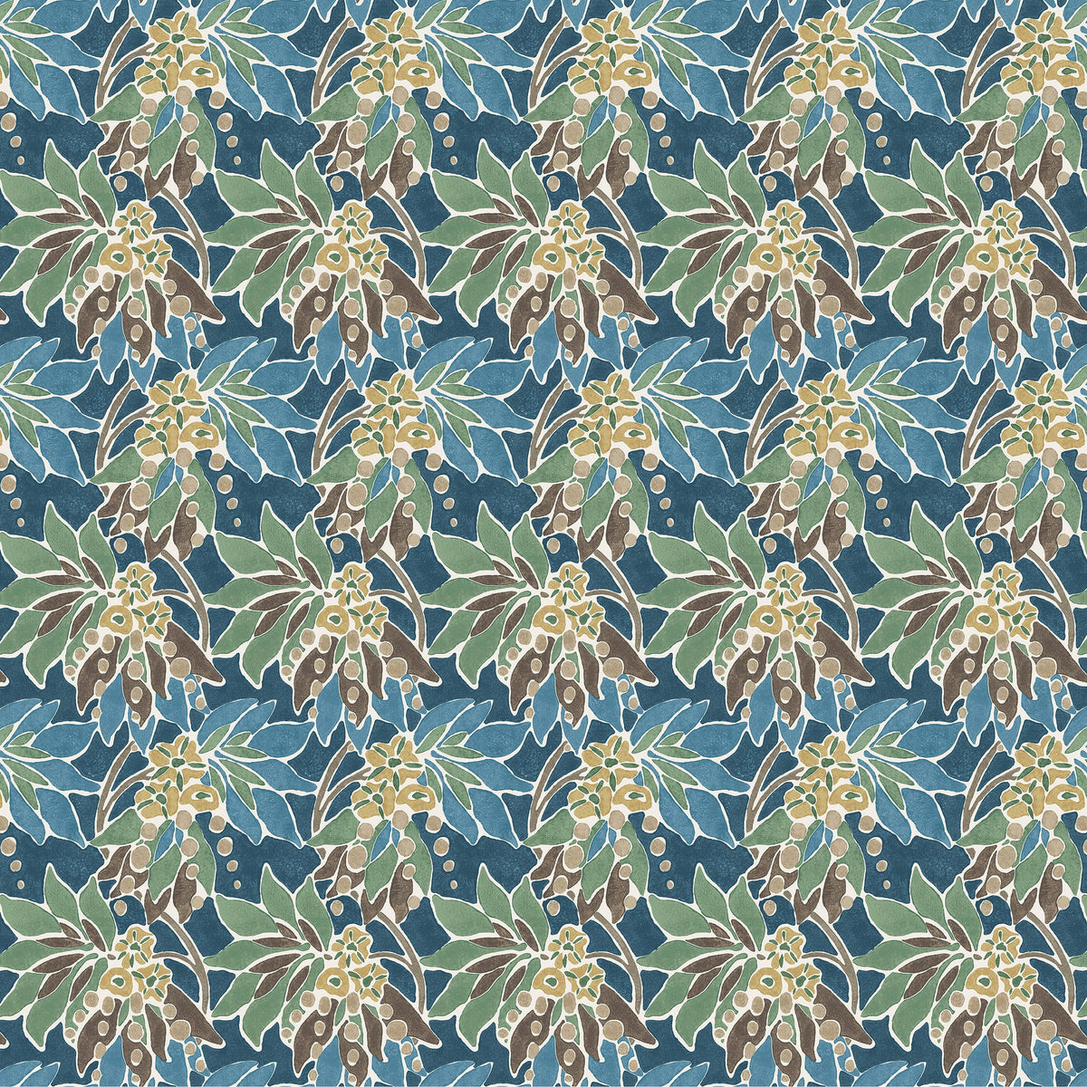 Sonia Indigo/Green — Nina Campbell tyg