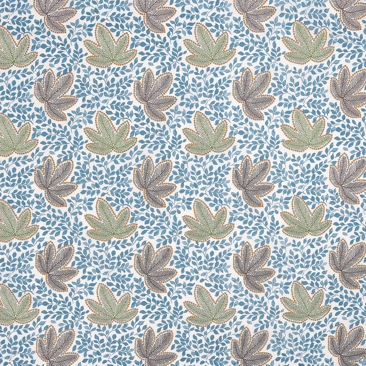 Clarice Blue/Green/Chocolate — Nina Campbell tyg