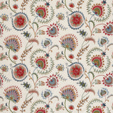 Mandana Blue/Ruby/Ivory — Nina Campbell tyg