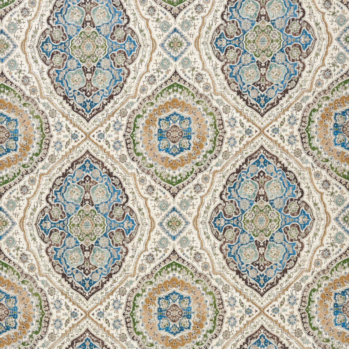 Karabali Blue/Green — Nina Campbell tyg