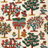 Fener Grove Green/Coral/Gold — Nina Campbell tyg