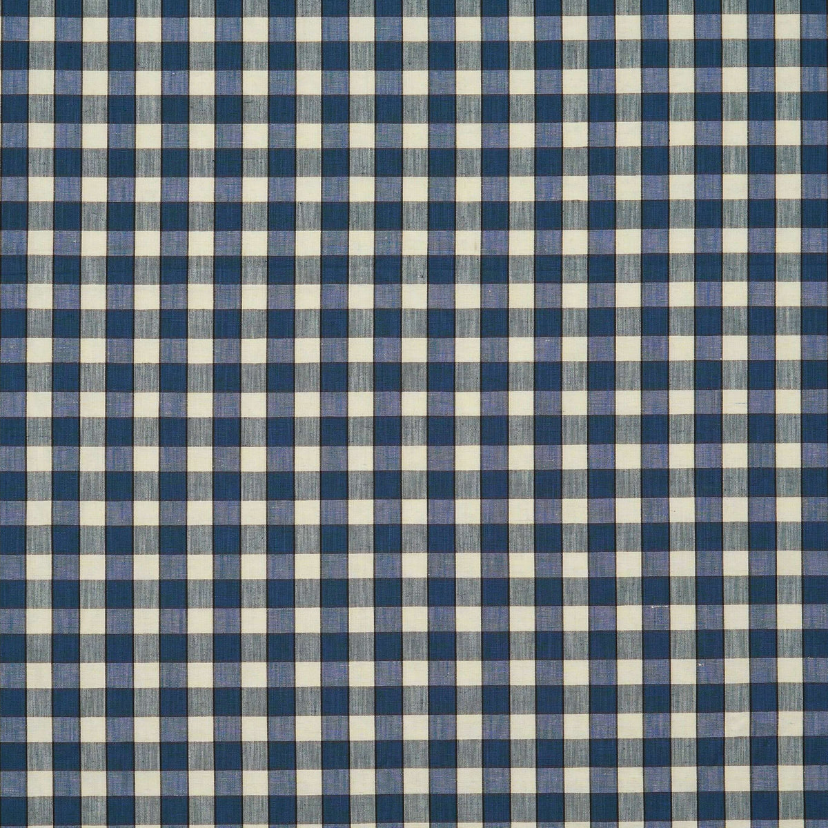 Honfleur Check Blue — Nina Campbell tyg