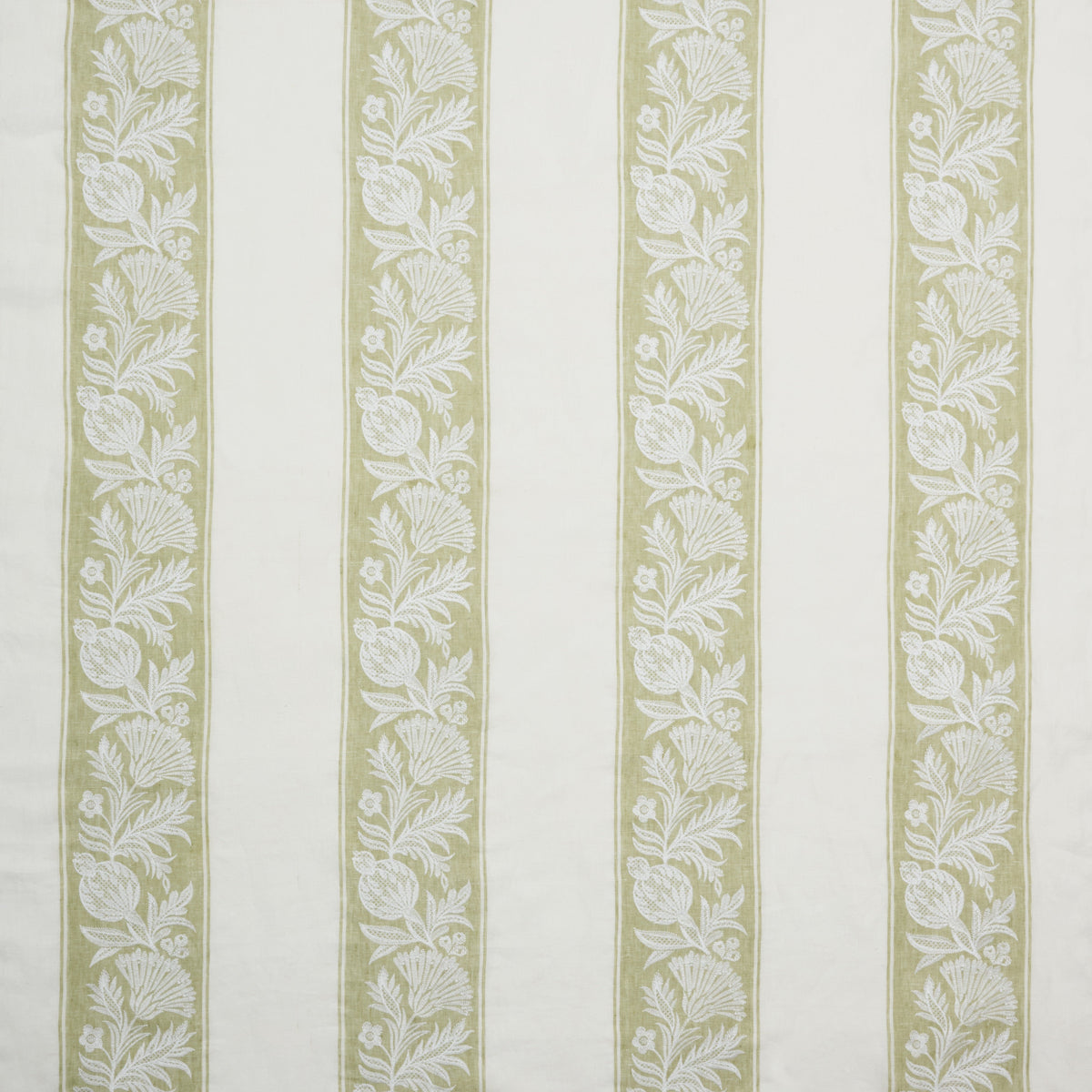 Cerney Stripe Green — Nina Campbell tyg