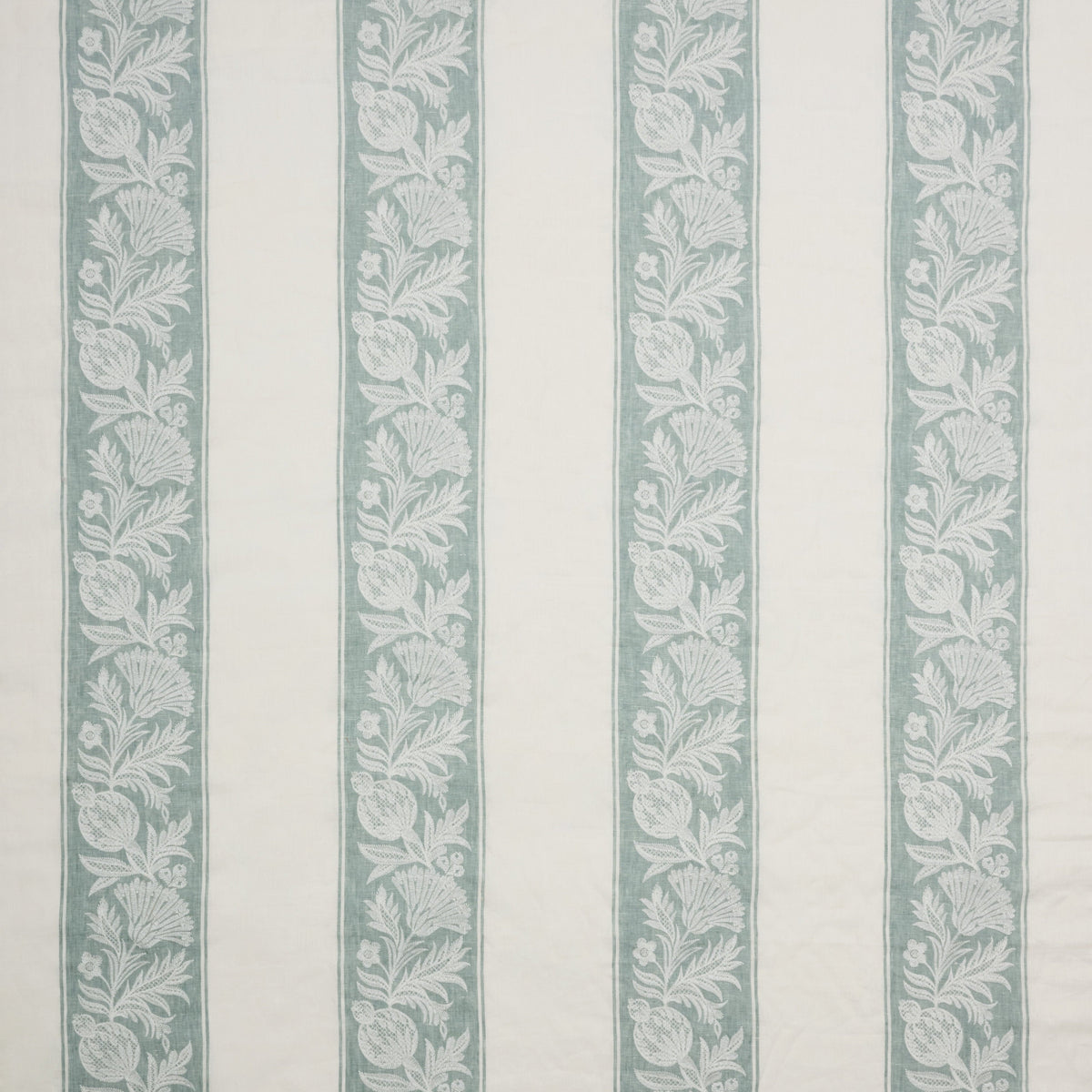 Cerney Stripe Teal — Nina Campbell tyg