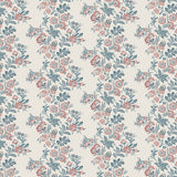 Bibury Indigo/Red — Nina Campbell tyg
