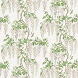 Wisteria Walk White/Green — Nina Campbell tyg