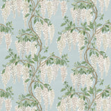 Wisteria Walk Aqua/Green — Nina Campbell tyg