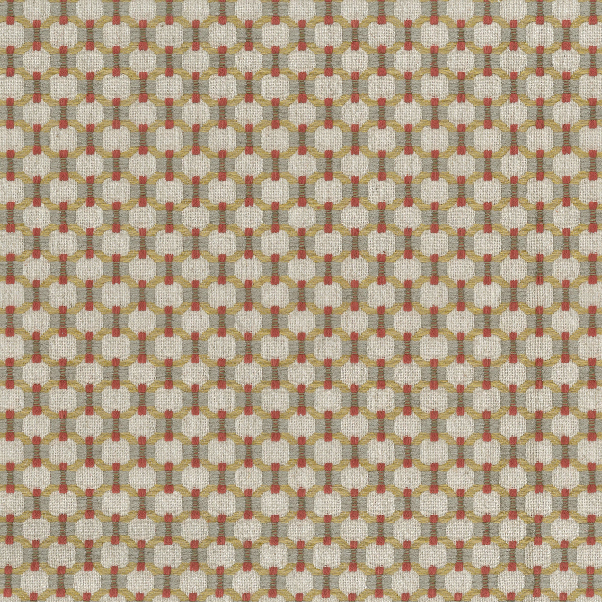 Loveden Ochre/Coral — Nina Campbell tyg
