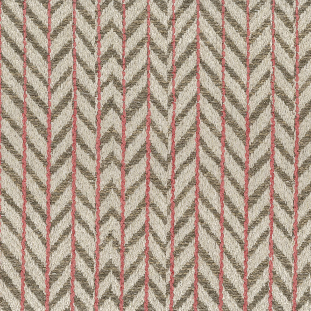 Fairford Taupe/Coral — Nina Campbell tyg