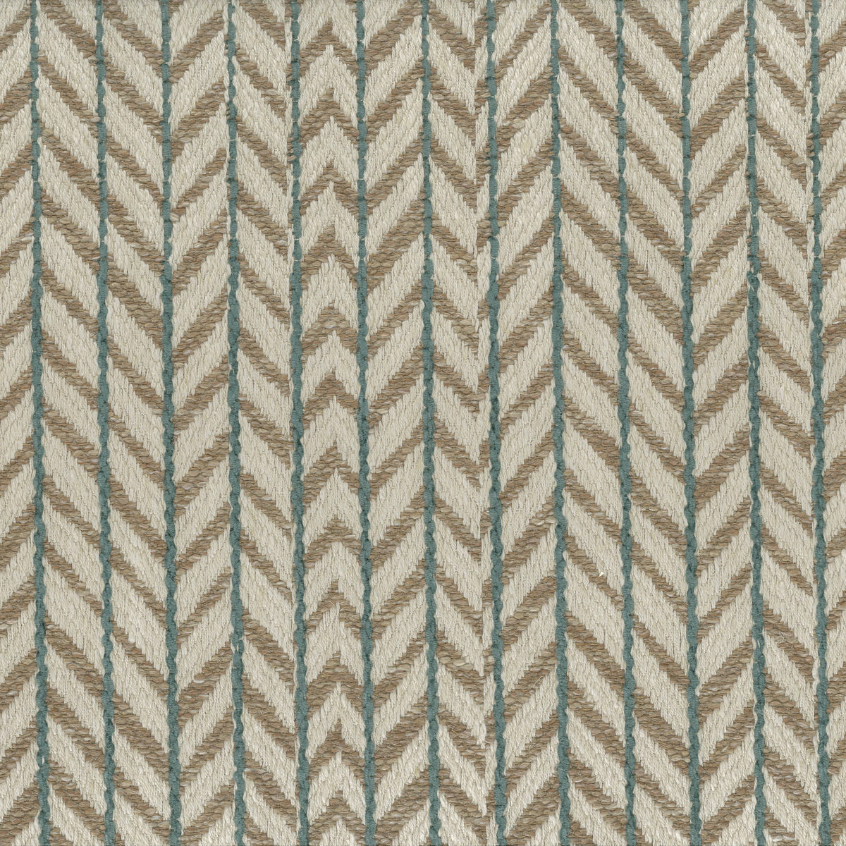 Fairford Beige/Teal — Nina Campbell tyg