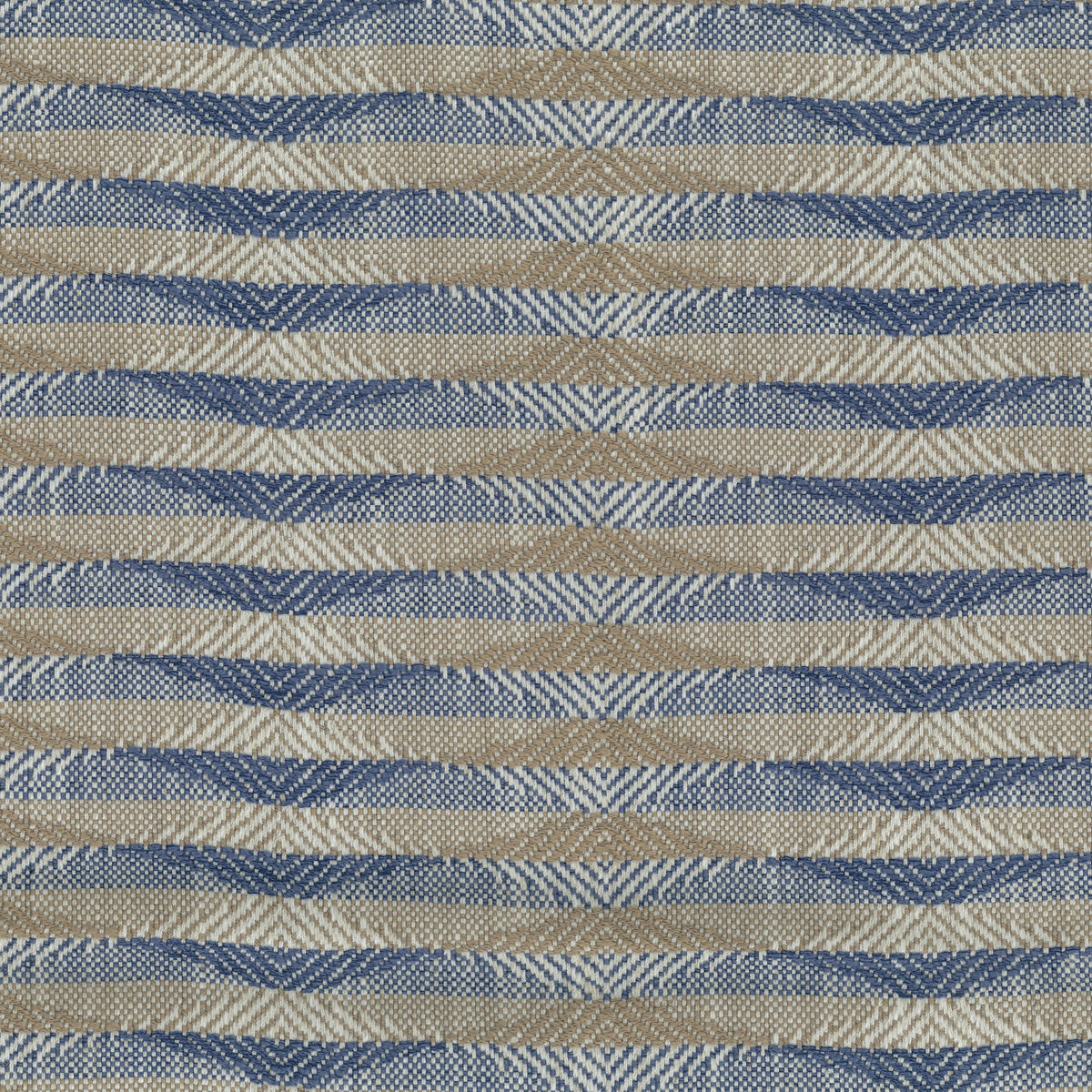 Kingham Blue/Taupe — Nina Campbell tyg