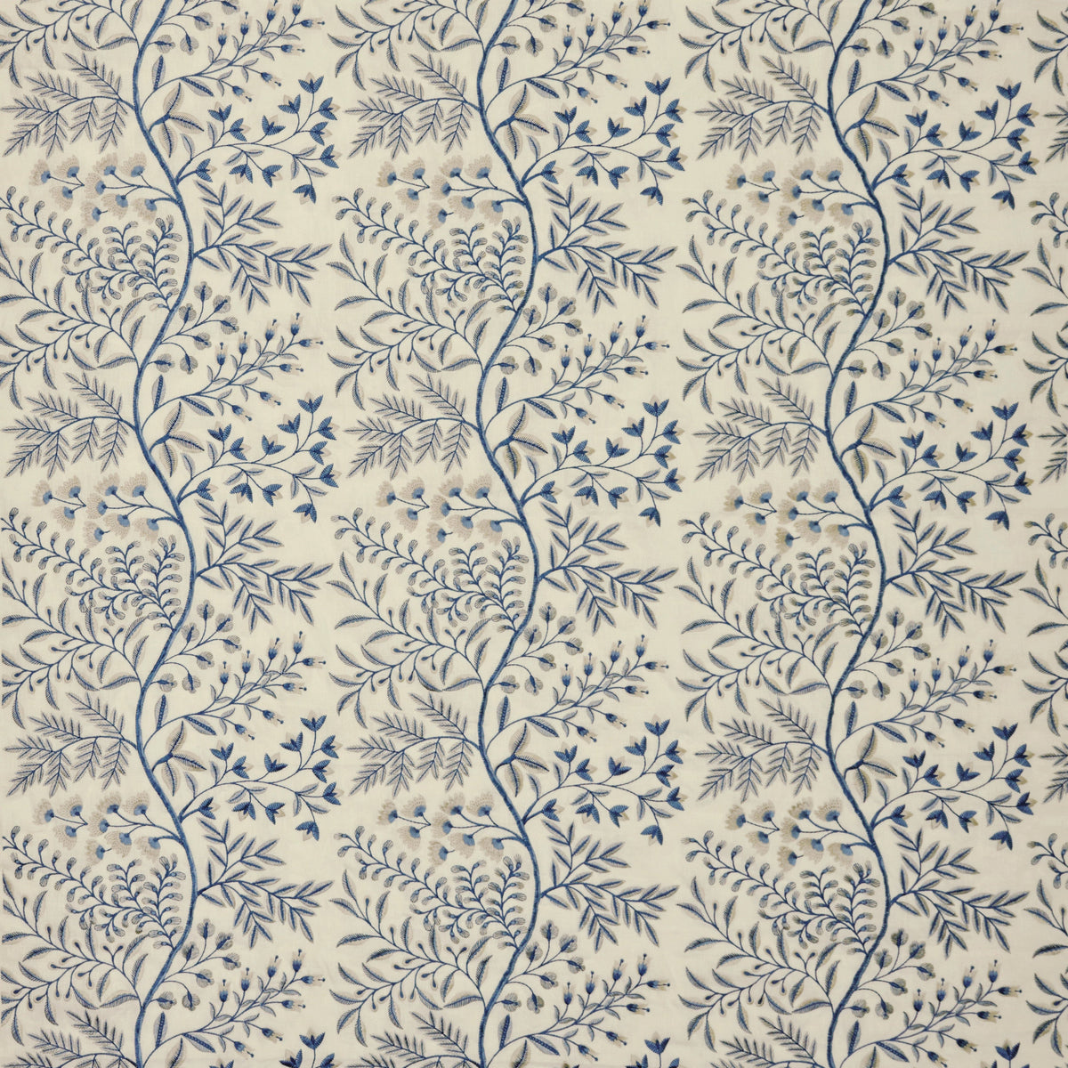 Lamballe Blue/Ivory — Nina Campbell tyg