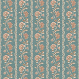 Bertin Teal/Russet — Nina Campbell tyg