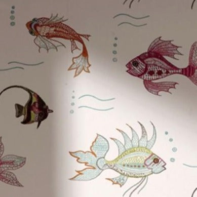Aquarium Multi/Ivory — Nina Campbell tapet