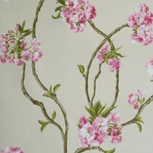Orchard Blossom Pink/Cream — Nina Campbell tapet