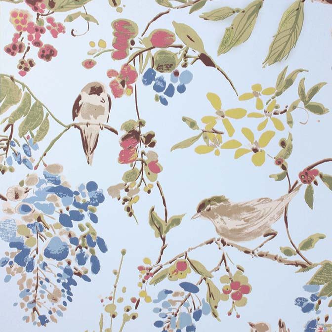 Penglai Blue/Pink — Nina Campbell tapet