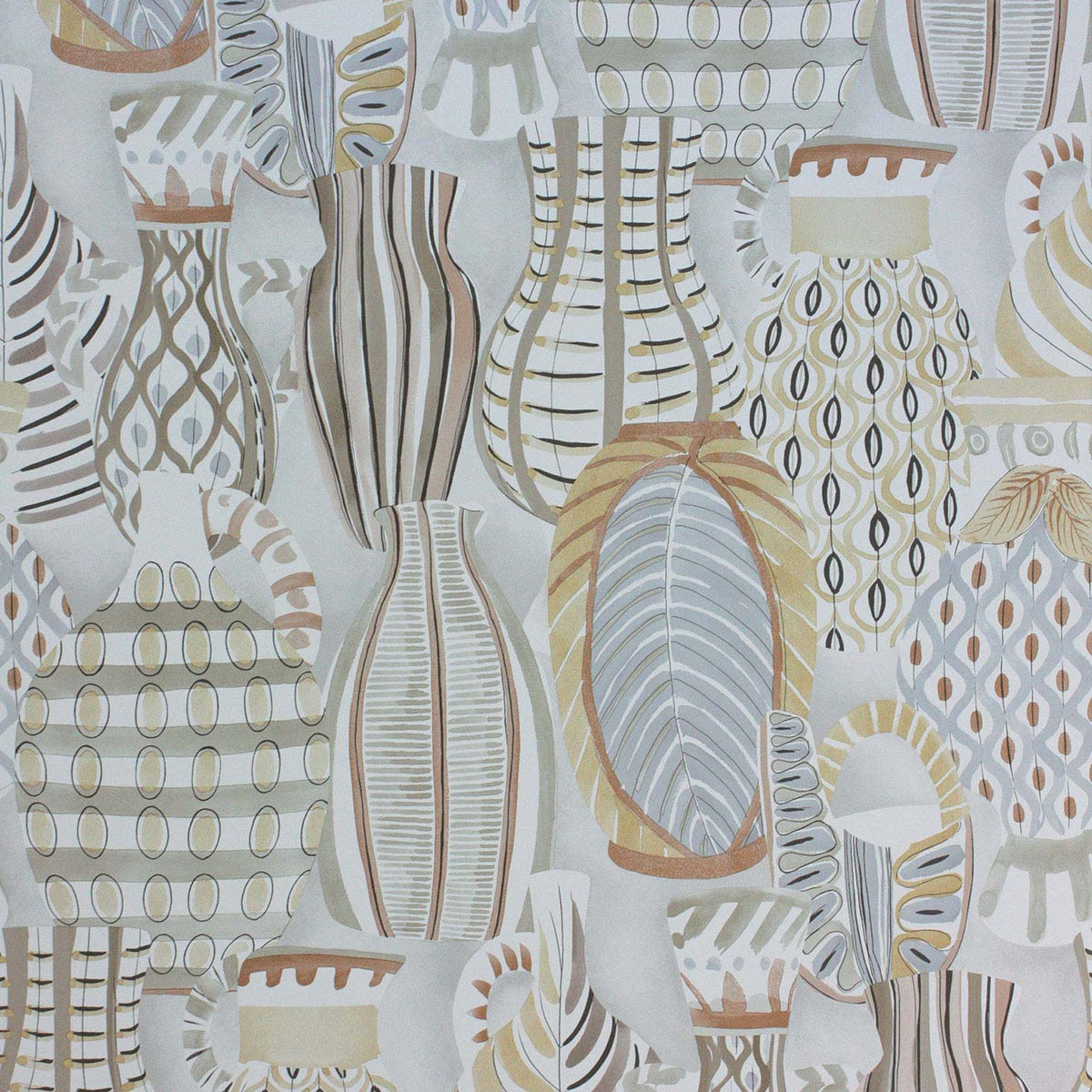 Collioure Taupe/Soft Gold — Nina Campbell tapet