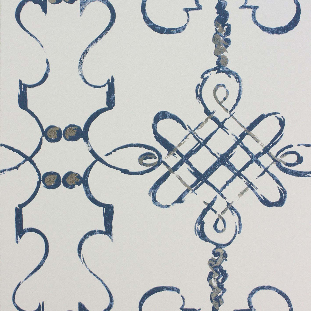 Portavo Indigo/Ivory — Nina Campbell tapet