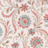 Baville Red/Teal/Taupe — Nina Campbell tapet