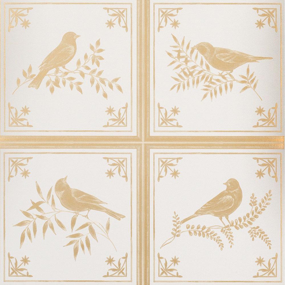 Fortoiseau Ivory/Gold — Nina Campbell tapet