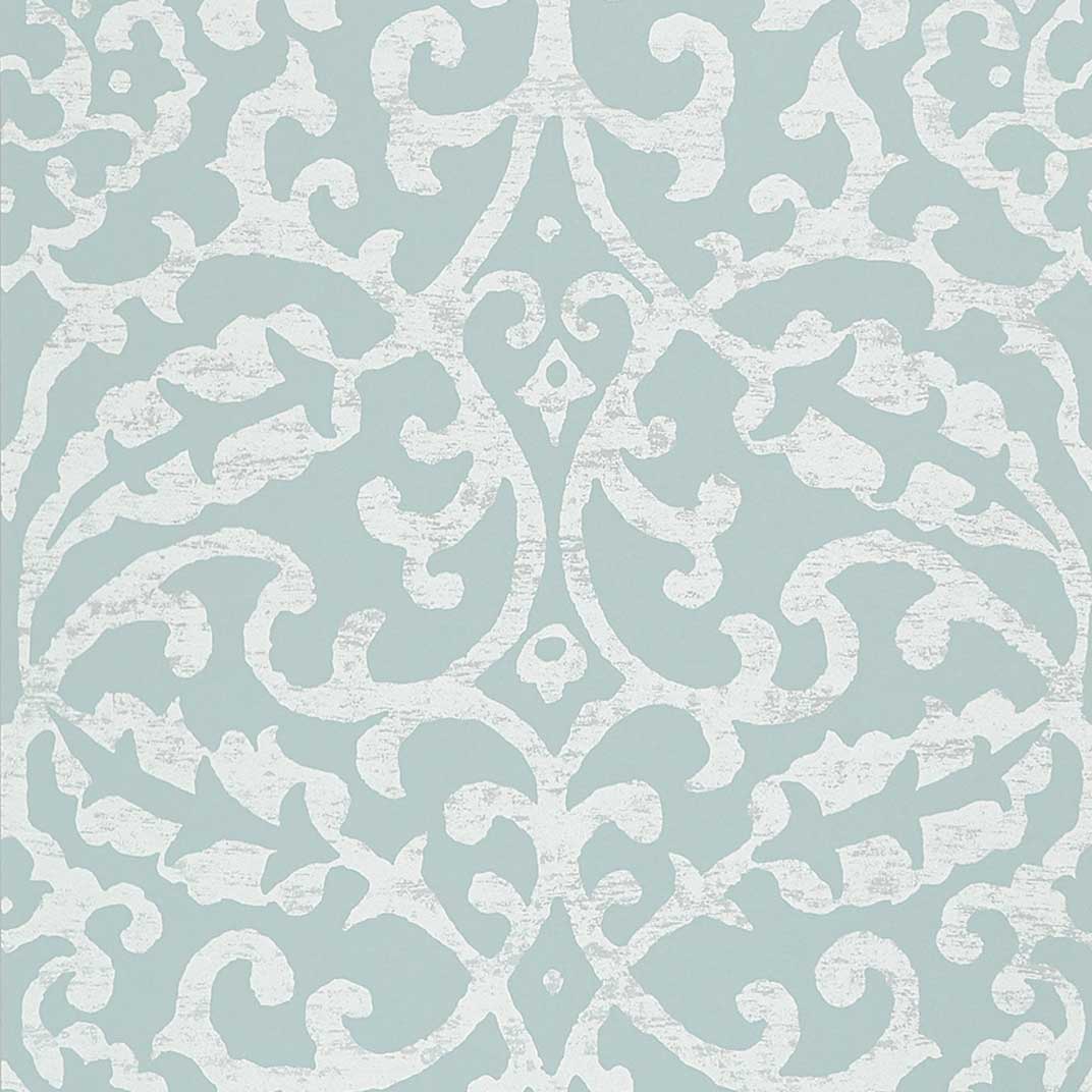 Brideshead Aqua — Nina Campbell tapet