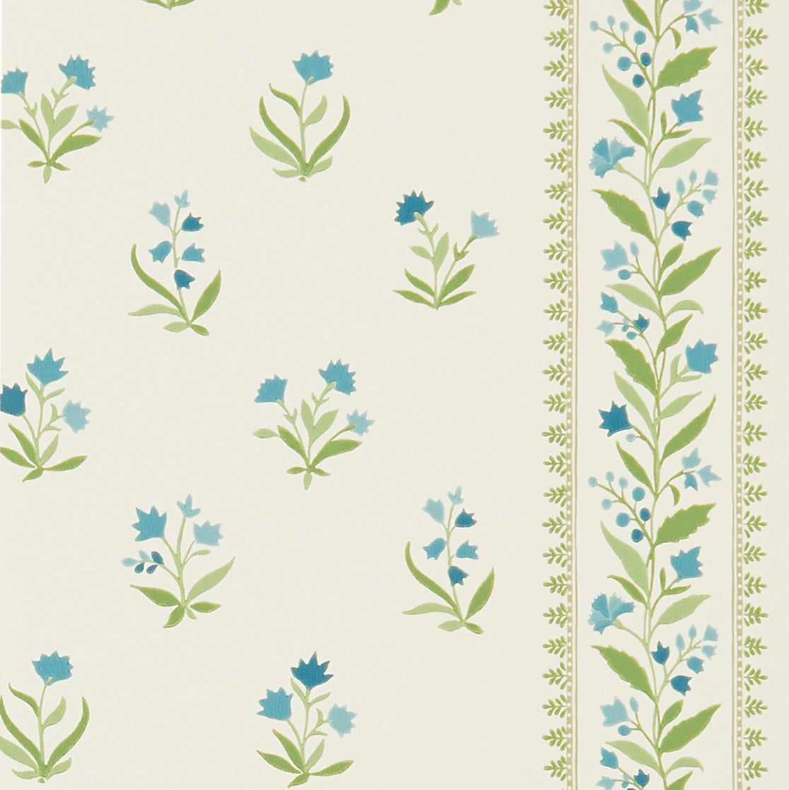 Petit Dapuri Blue/Green — Nina Campbell tapet