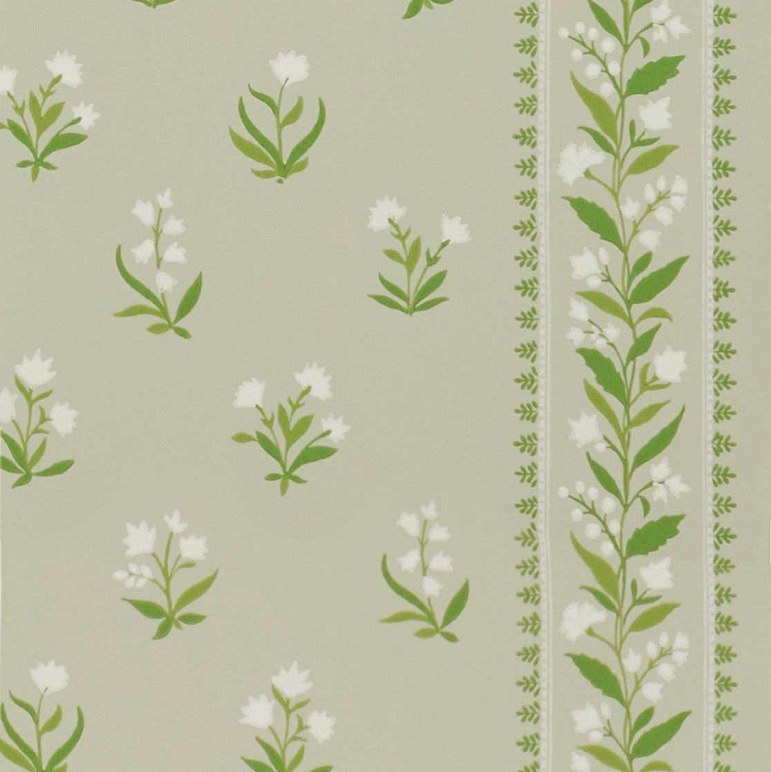 Petit Dapuri White/Green — Nina Campbell tapet