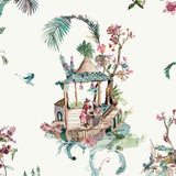 Toile Chinoise Teal — Nina Campbell tapet