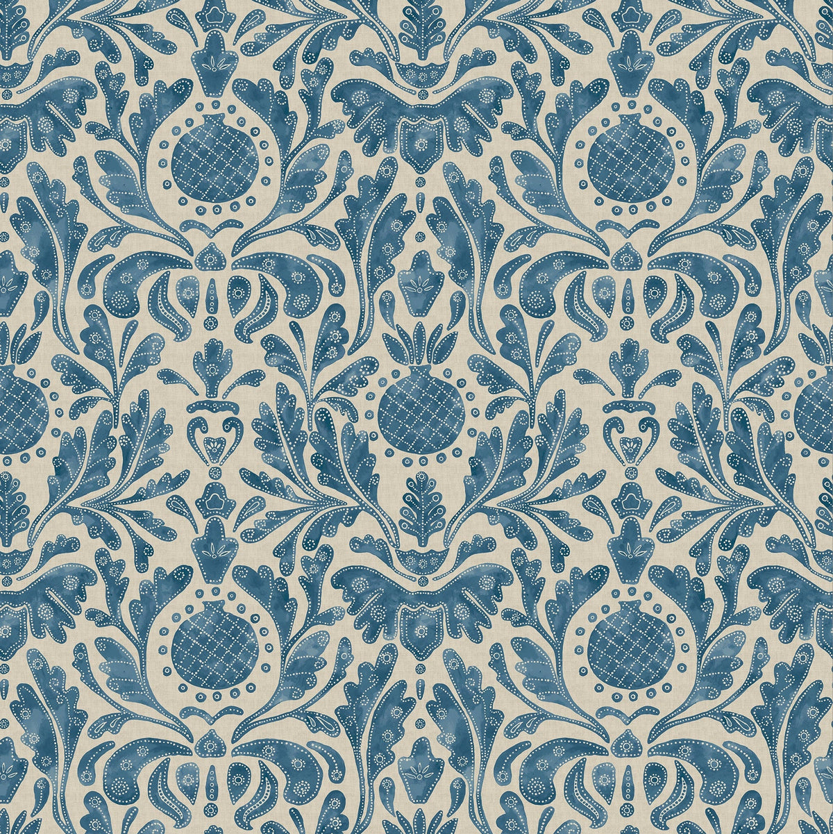 Castellane Indigo — Nina Campbell tapet
